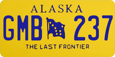 AK license plate GMB237