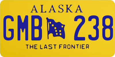 AK license plate GMB238
