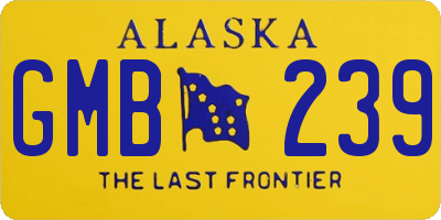 AK license plate GMB239