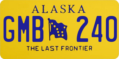 AK license plate GMB240