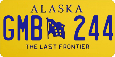 AK license plate GMB244