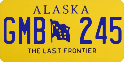 AK license plate GMB245