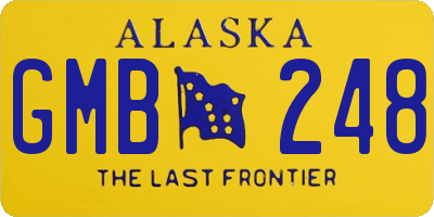 AK license plate GMB248