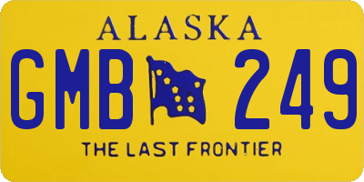 AK license plate GMB249