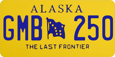 AK license plate GMB250