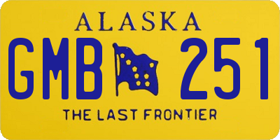 AK license plate GMB251