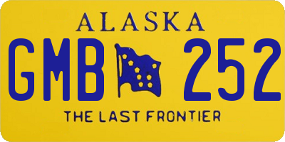 AK license plate GMB252