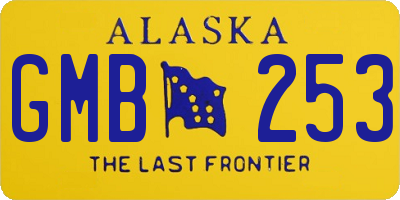 AK license plate GMB253