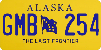AK license plate GMB254