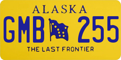 AK license plate GMB255