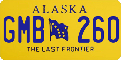 AK license plate GMB260