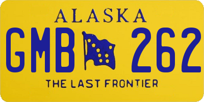 AK license plate GMB262