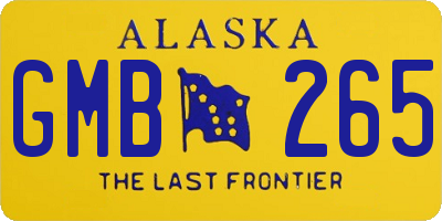 AK license plate GMB265