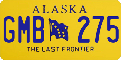 AK license plate GMB275