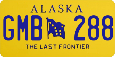 AK license plate GMB288