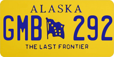 AK license plate GMB292