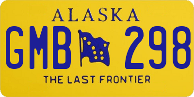 AK license plate GMB298