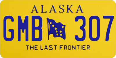 AK license plate GMB307