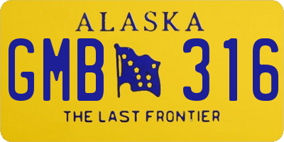 AK license plate GMB316