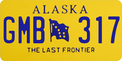 AK license plate GMB317