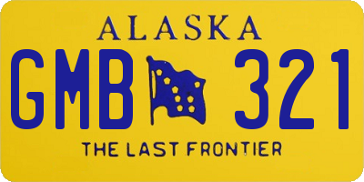 AK license plate GMB321