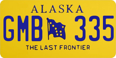 AK license plate GMB335