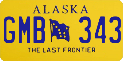 AK license plate GMB343