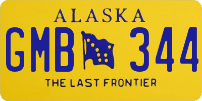 AK license plate GMB344