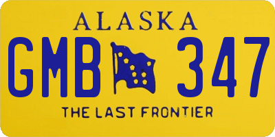 AK license plate GMB347