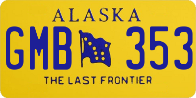 AK license plate GMB353