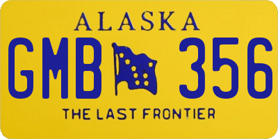 AK license plate GMB356