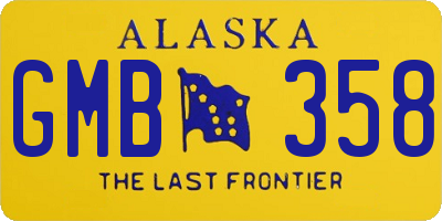 AK license plate GMB358