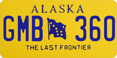 AK license plate GMB360