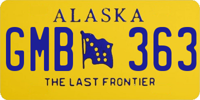 AK license plate GMB363