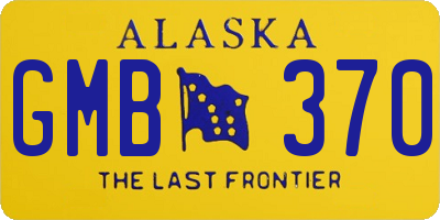 AK license plate GMB370
