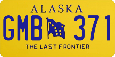 AK license plate GMB371