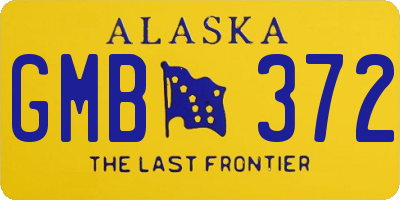 AK license plate GMB372