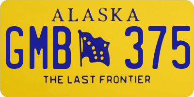 AK license plate GMB375