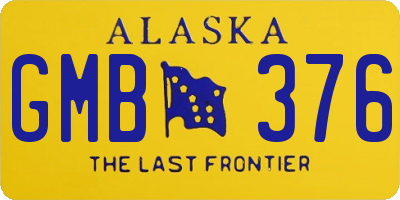 AK license plate GMB376