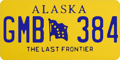 AK license plate GMB384