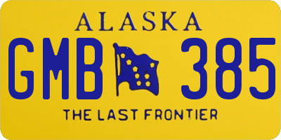 AK license plate GMB385