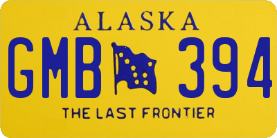 AK license plate GMB394