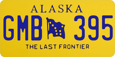 AK license plate GMB395