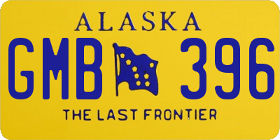 AK license plate GMB396