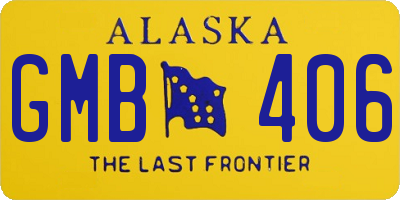 AK license plate GMB406