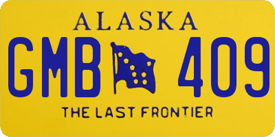 AK license plate GMB409