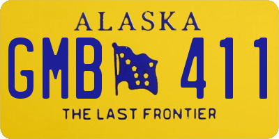 AK license plate GMB411