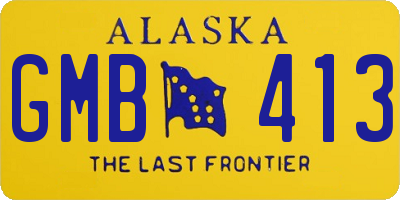 AK license plate GMB413
