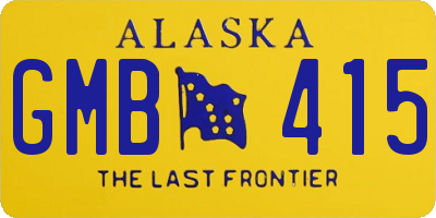 AK license plate GMB415