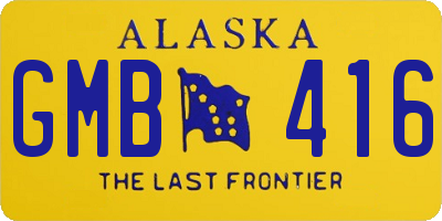 AK license plate GMB416